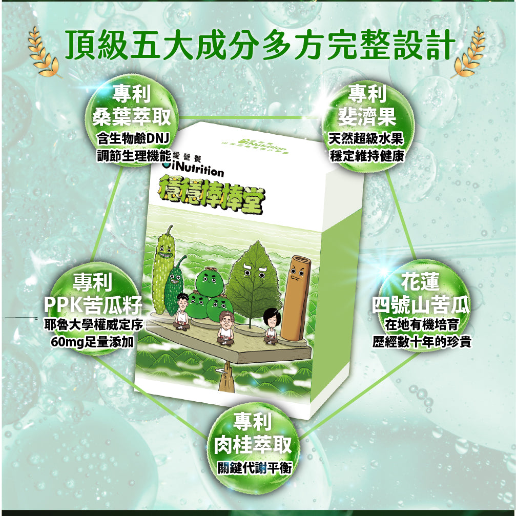 (預購)穩穩棒棒堂-山苦瓜桑葉複方膠囊-愛營養 iNutrition